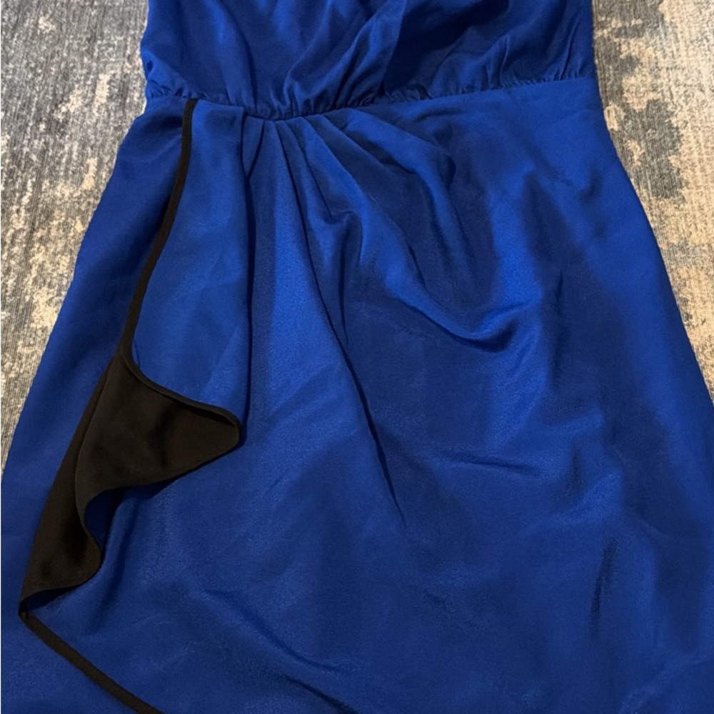 Express Royal Blue Asymmetrical Dress